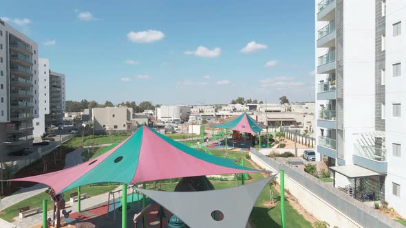 New Neighborhood With Playgrounds at Southern District City Netivot