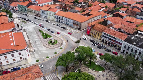 Sao Luis Maranhao at Northeast Brazil. Landmark of historic city.