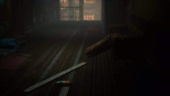 Interior of Abandoned Old Motel alt