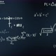 Animation of typing mathematics and physics formulas in abstract digital space - VideoHive Item for Sale