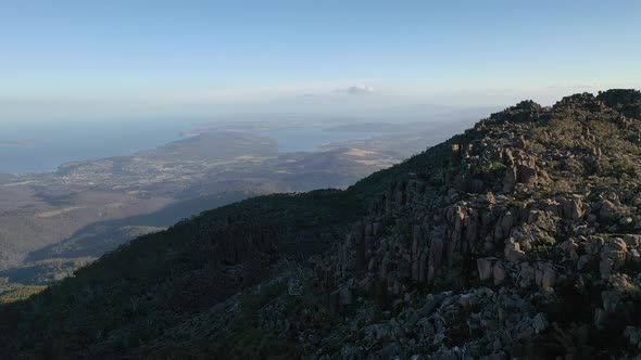 Icehouse Track, Mt Wellington (Kunanyi), Hobart, Tasmania, Australia 4K Aerial Drone