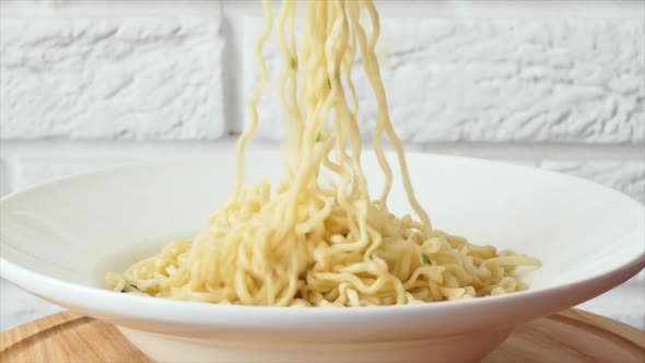 Fast Food Pasta Closeup