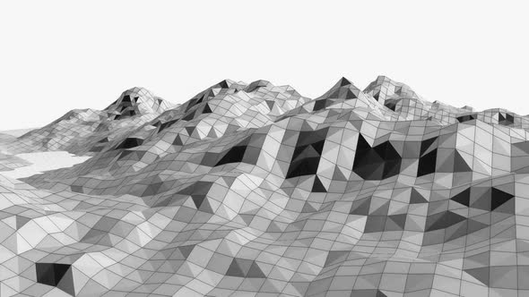 Digitally generated video of mountain  alt