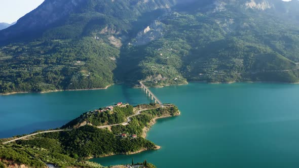 Lake Kremaston in Evritania Greece