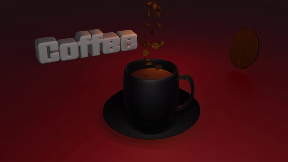 Coffee Cup and Coffee Beans