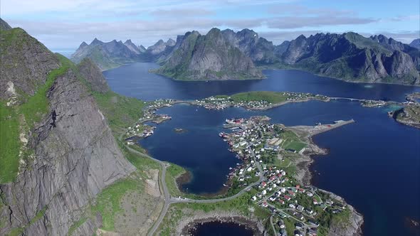 Above Reine on Lofoten islands in Norway