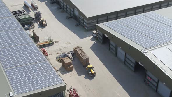 Aerial View of A Farm Yard with Plant Machinery