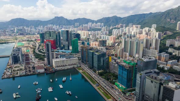 Hong Kong downtown with skyscraper