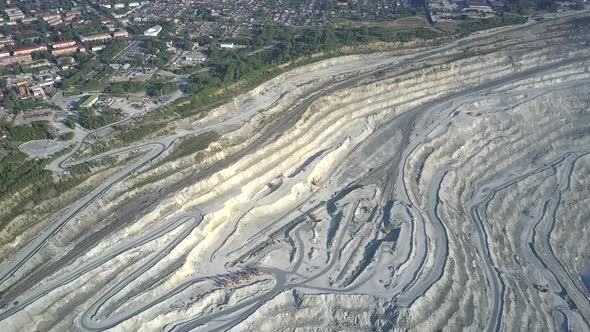 Motion From Green Town To Asbestos Quarry Stepped Terraces