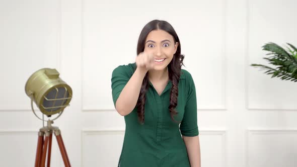 Indian girl calling someone