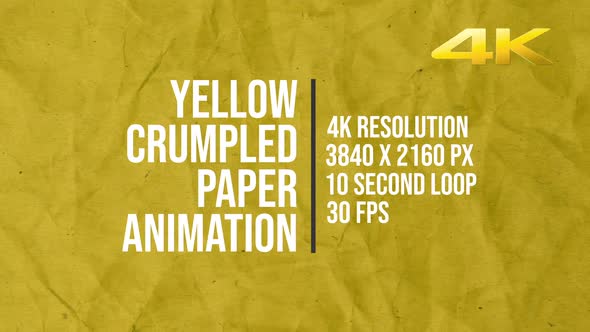 Yellow Crumpled Paper