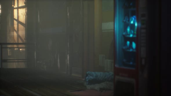 Interior of Abandoned Old Motel alt