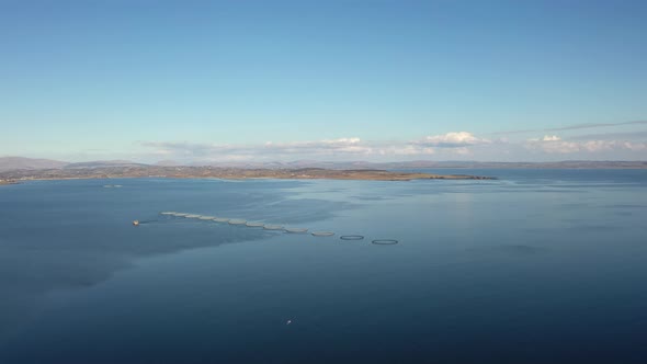 Aerial View of Fish Farm in County Donegal  Ireland