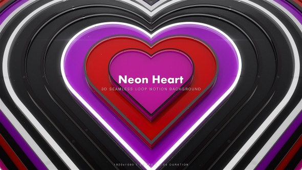 Neon Heart Glitter 4