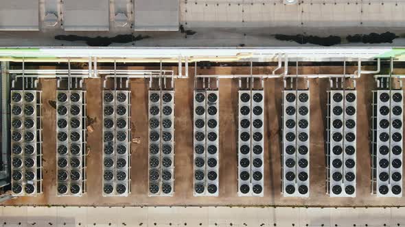 Ventilation System of Modern Production Plant Aerial View