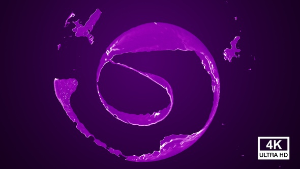 Twisted Purple Paint Splash V7 4K
