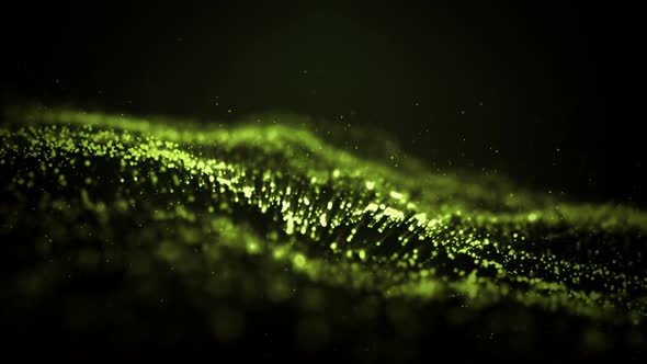 Green Particles Cinematic Effect Animation 4K