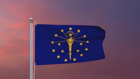 Indiana Flag 4k