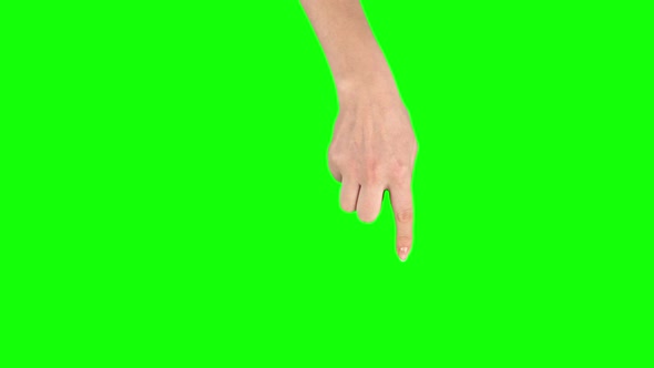 Female Hand Is Performing Pan Left and Right, Double Swipe Left and Right at Tablet Screen Gesture