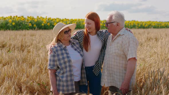 In the Middle of Wheat Field Good Looking Old