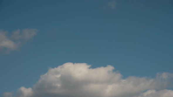 Timelapse of clouds on the blue sky