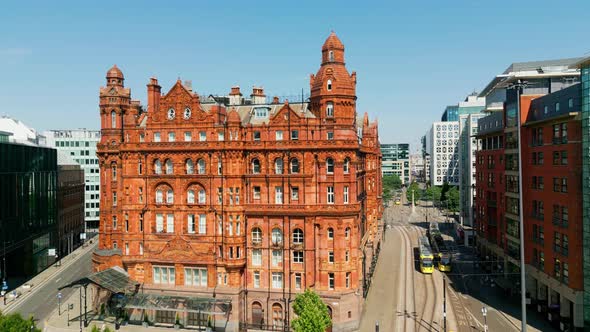 Beautiful Old Building of Midland Hotel in Manchester  Travel Photography