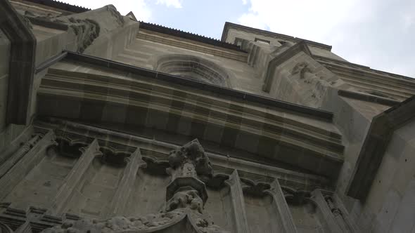 Low angle of Black Church walls