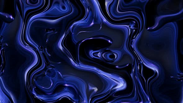 Blue Color Shiny Wave Motion Marble Liquid Animated Background