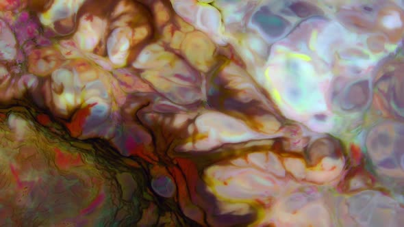 Psychedelic Color Spreading Paint Swirling And Explosion
