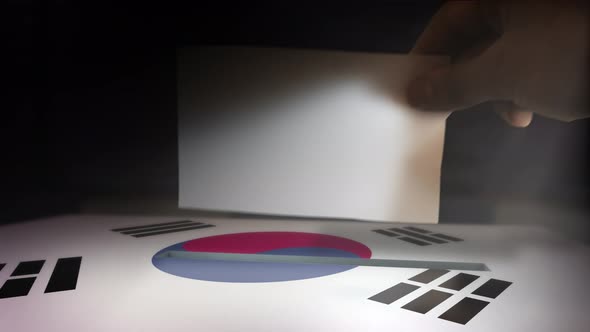 Digital Composite Hand Voting To National Flag OF Korea South 