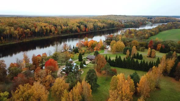 Golden Autumn In A Country Estate 25