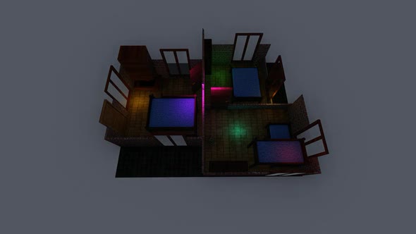 Isometric placement of the bedroom