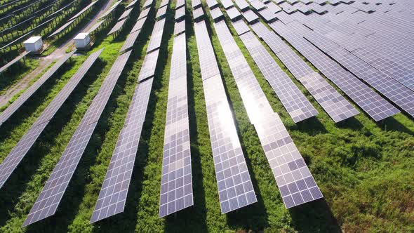 Solar power station in montain