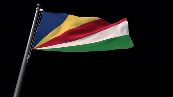 Seychelles Flag With Alpha Channel  4K