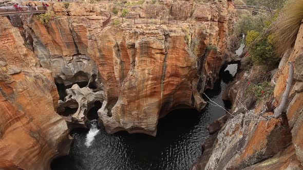 Footage of the very well known Bourke's Luck potholes near the Blyde River Canyon on the Panorama Ro