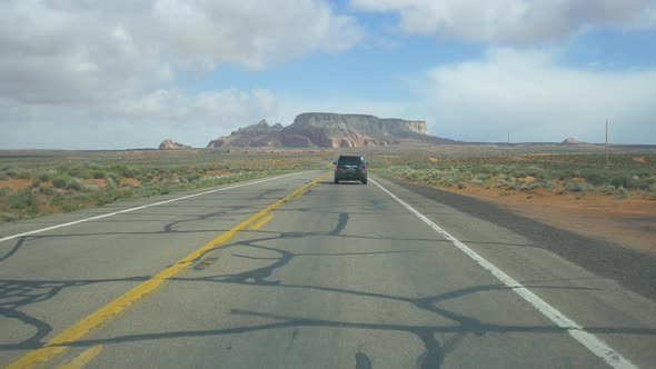 Driving on the national road 