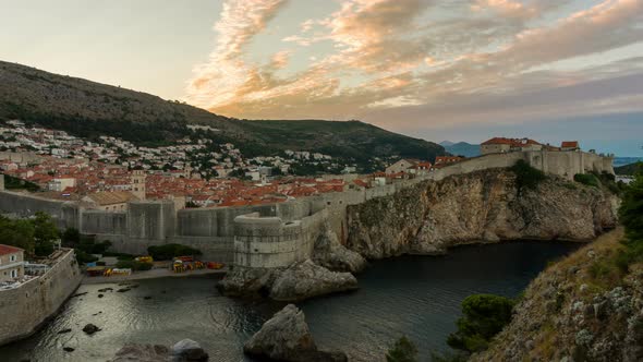 Time Lapse of Dubrovnik Old Town in Croatia