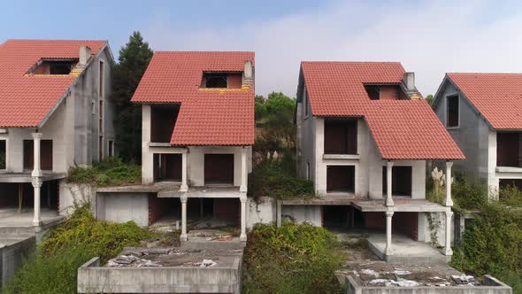 Aerial View of Unfinished House Under Development