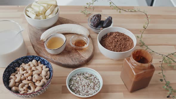 Close Up of Fresh Ingredients for Healthy Smoothie