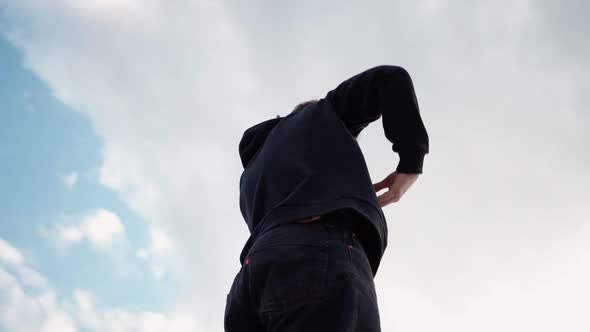 Man Street Dancer Moves in a Dance