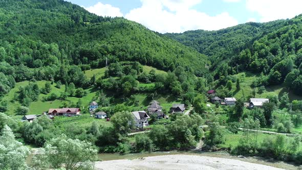 Above Mountain Houses