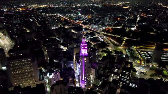 Cityscape of Sao Paulo Brazil. Landmark of downtown city.