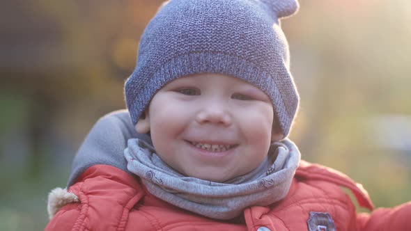 Cute Boy in Warm Clothes