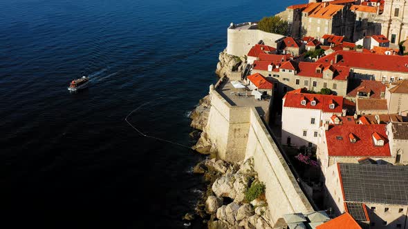 Taxi boat sailing on the Adriatic sea