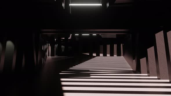 Building Industrial Sci Fi Hallway Tunnel 01 4K