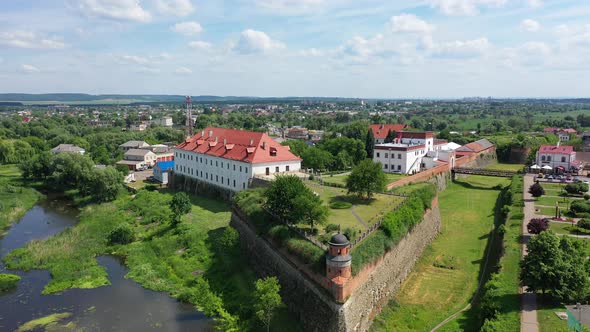 Drone Video of Castle in Dubno Ukraine