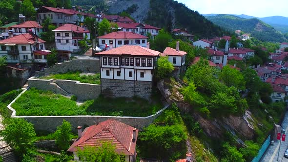 Traditional architecture. The city of traditional houses Goynuk