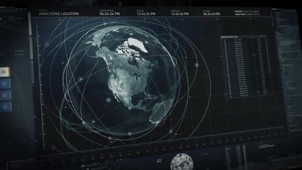 Searching Tech Ui Connects To Space Satellite For Analysis Of Target AIrport alt