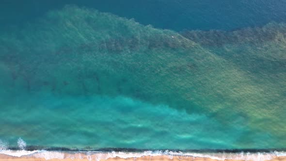 Beach Infrastructure Aerial View 4 k Alanya Turkey