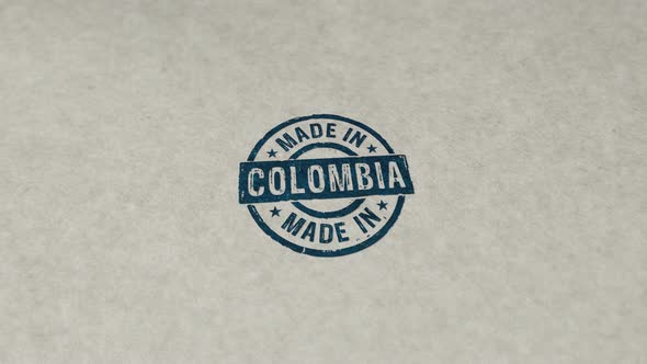 Made in Colombia stamp and stamping loop